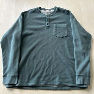 Duluth Trading Thermal Henley Sherpa Lined Shirt Mens 2XL Long Sleeve Waffle